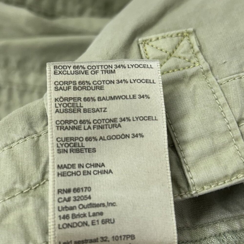 Anthropologie Cargo Joggers Pants Womens Size 26 Green Ankle - Picture 7 of 9